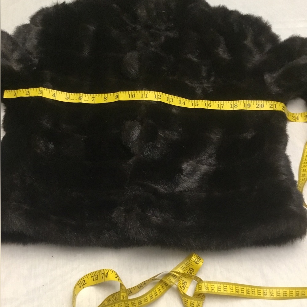 Dark Brown Nine West faux fur coat size Lg - Picture 4 of 9